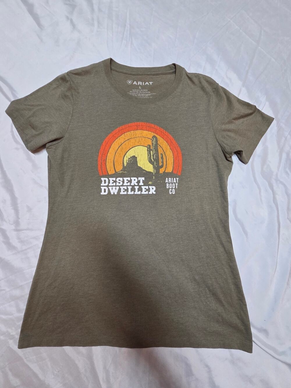 Ariat Desert Dweller Graphic Tee - Olive with Sunset Print